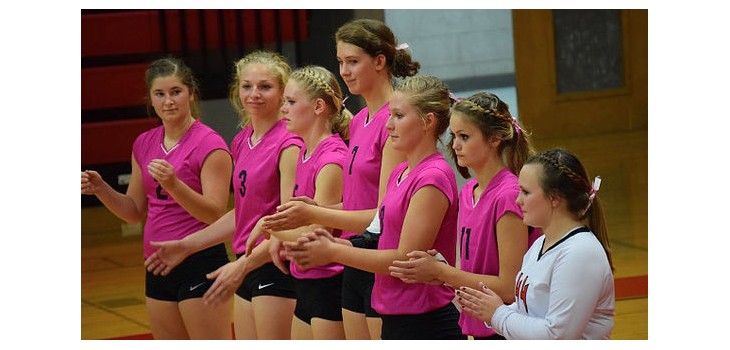 Cumberland Volleyball Team Wears Pink For Breast Cancer Awareness Month
