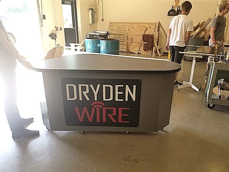 Two Spooner Teachers Assist Senior Student To Create New Table For DrydenWire Studio