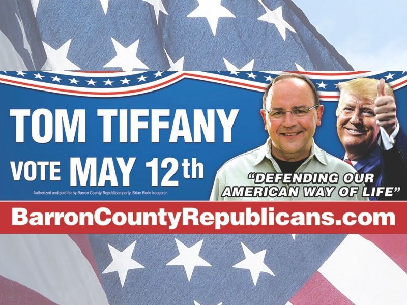 Vote On May 12th For Tom Tiffany