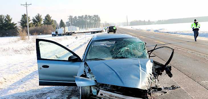 Semi Vs. Car Crash Results in One Man's Death in Barron Co.