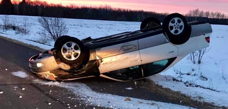 Vehicle Discovered Upside Down on Washburn County Road