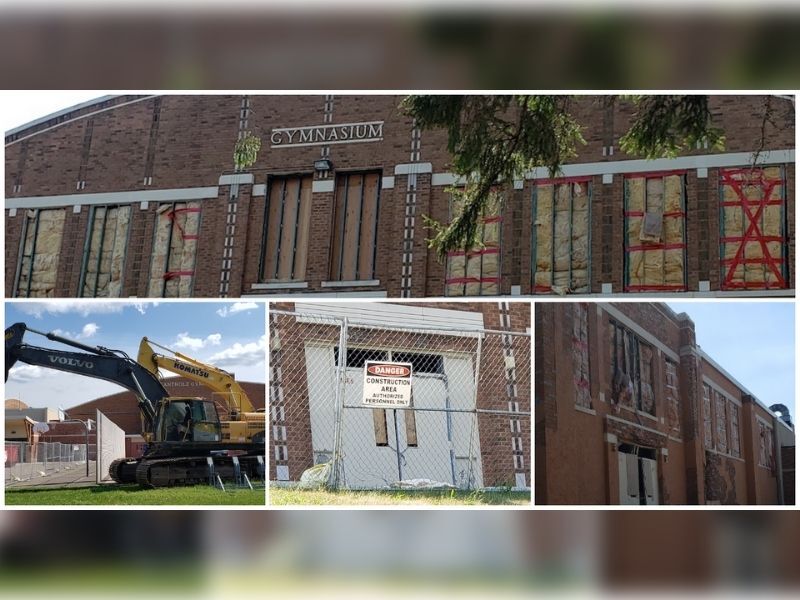 Demolition Of Old Gym At Spooner Middle School Begins Today