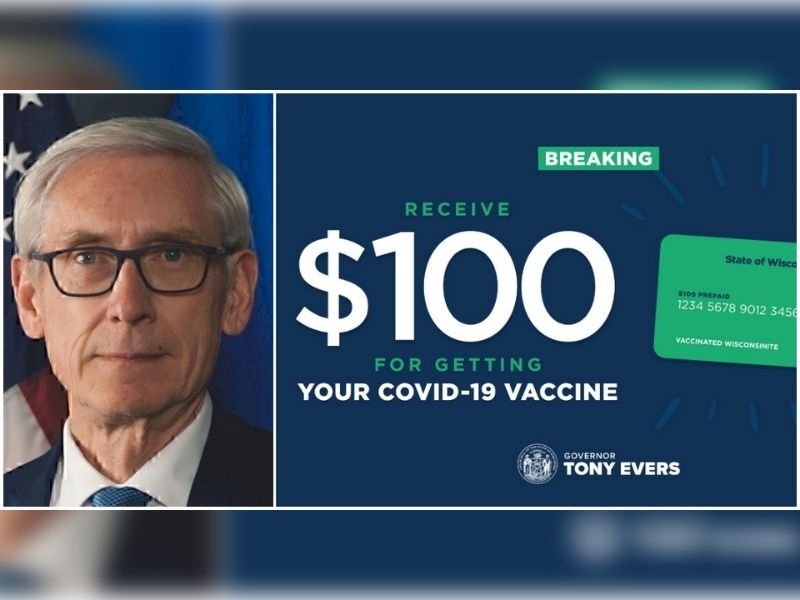 Gov. Evers, DHS Announce Extension Of The $100 Covid-19 Vaccine Reward Program