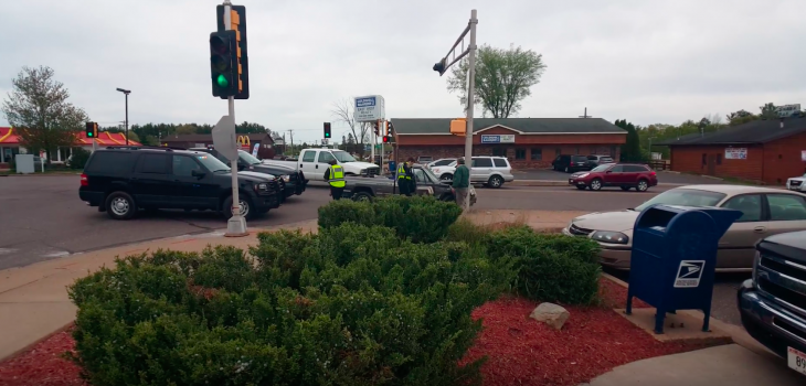 1-Vehicle Crash in Spooner at 63 & 70 Intersection