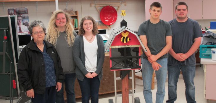 Shell Lake Students Build 'Free Little Library' in Memory of Mrs. Butenhoff