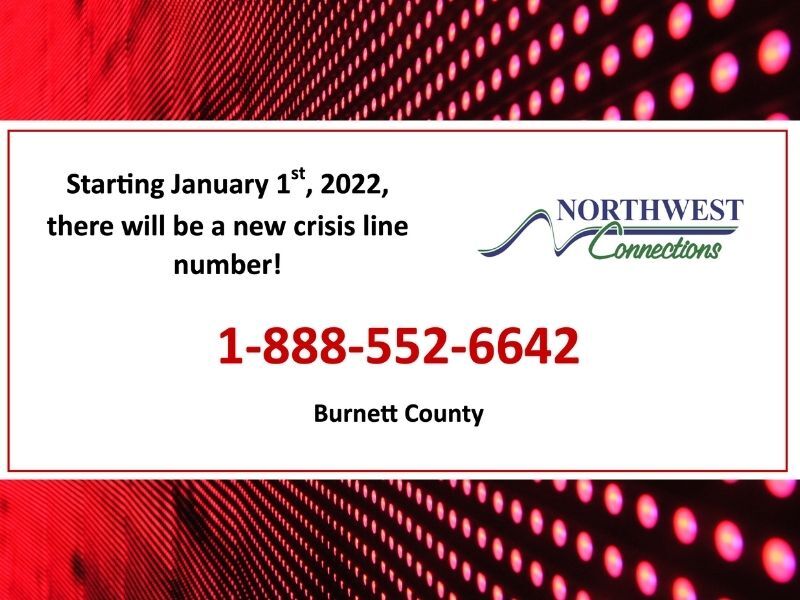 NOTICE: New Burnett County Crisis Phone Number Now Active
