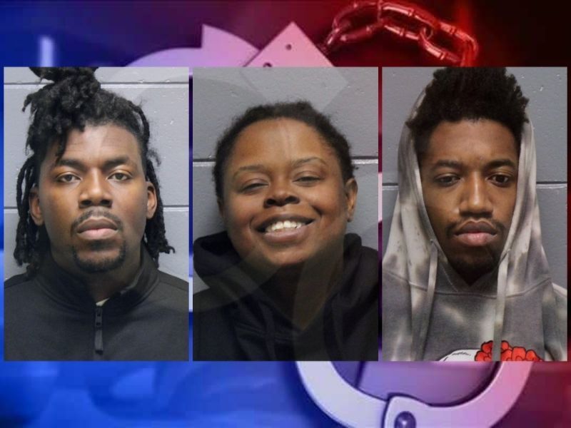 Three Pounds Of Marijuana Seized During Traffic Stop; 3 People Charged