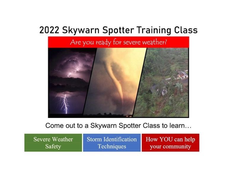2022 Washburn County Skywarn 'Storm Spotter' Training Class Announced