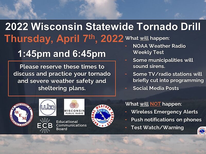 Wisconsin’s Statewide Tornado Drill Is Today!