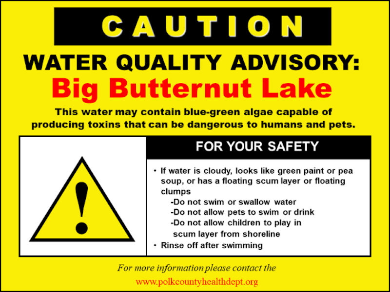 Polk County Issues Water Advisory For Big Butternut Lake