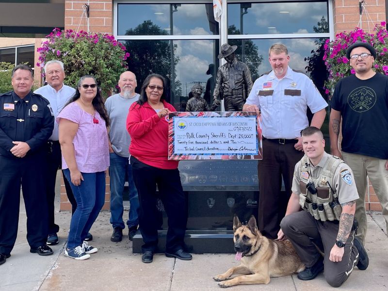 St. Croix Tribal Council Donate $25k To Polk County Sheriff's Department