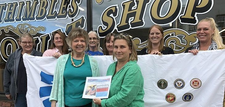 Local Spooner Thimbles Quilt Shop Makes United Women Veterans Northwestern Chapters Flag