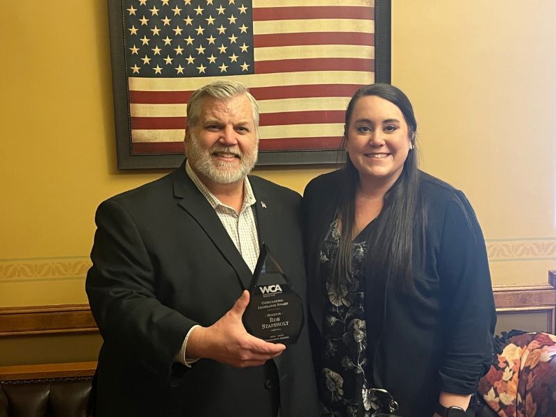Senator Stafsholt Receives Wisconsin Counties Association’s 'Outstanding Legislator Award'