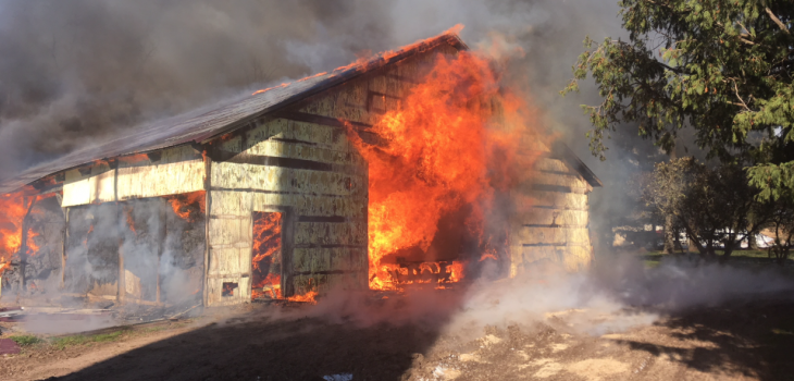 Barn Fire in Barron