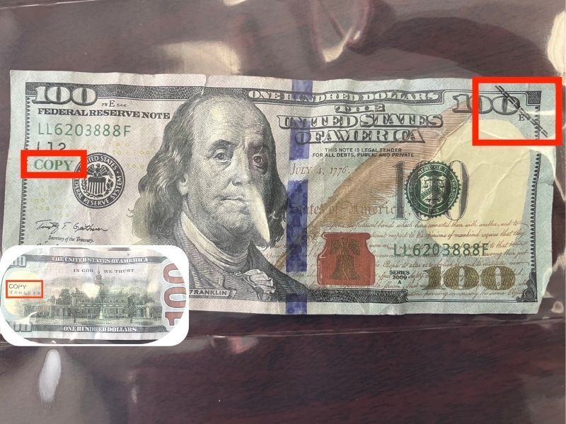 Authorities In Polk County Recover Two Counterfeit $100 Bills