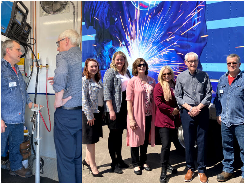 Governor Evers Tours Northwood Technical College’s Mobile Welding Lab