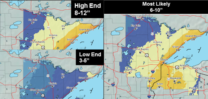 Latest Projections for Tonight's Snow Storm