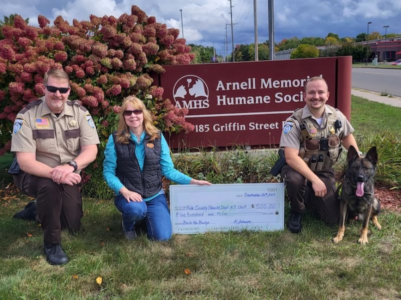 The Polk County Sheriff’s K9 Unit Receives Generous Donation From The Arnell Memorial Humane Society