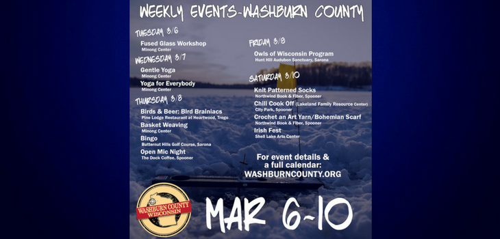 Events in Washburn County from 3/6 to 3/10