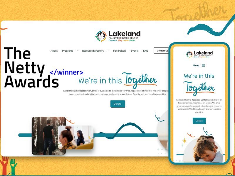 North Of Eight Design & Marketing Wins Prestigious Netty Award For Best Creative Web Layout For A Non-Profit