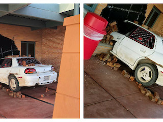Cumberland HS Seniors Pretend to Drive Car Into Principal's Office Article Image