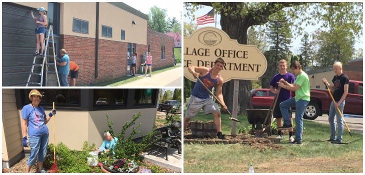 Grantsburg National Honor Society Joins Village Cleanup Effort