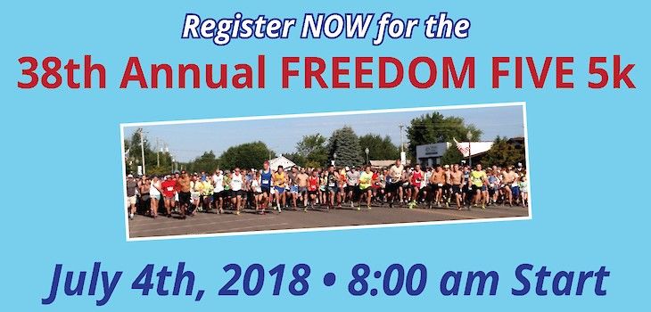 Register for the 38th Annual Freedom Five 5k & Freedom Mini Five Now!