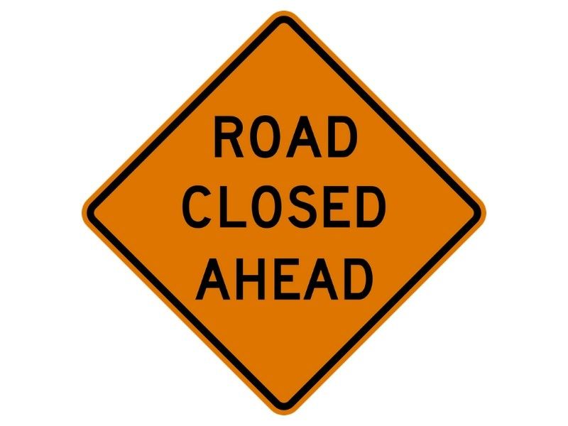 Notice of Road Closure: Pine Grove Road in Town of Sarona