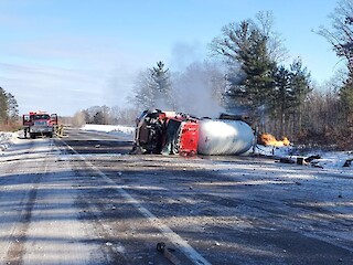 Propane Truck Catches Fire After Two-Vehicle Crash In Dewey Township Article Image