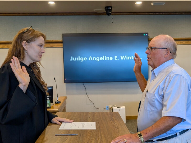 Interim Washburn County Sheriff Bernard Brunkow Officially Sworn In