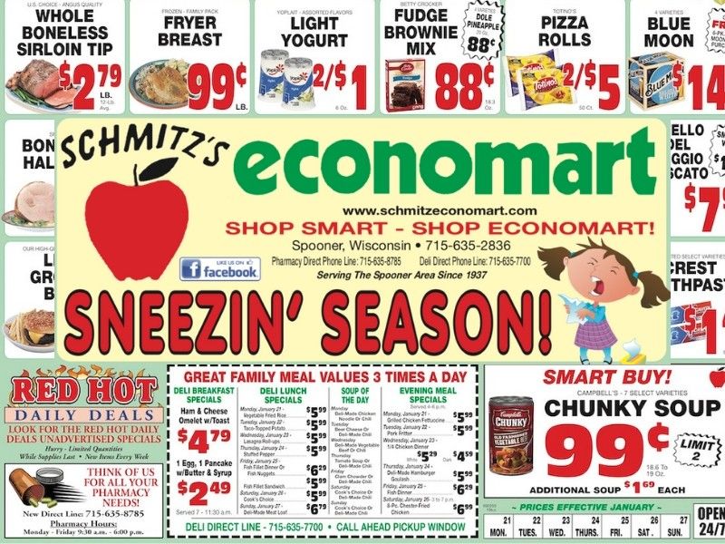 'Sneezin' Season!' - This Week's Flyer From Schmitz's Economart!