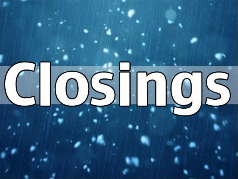 School Closings for Wednesday, February 20, 2019